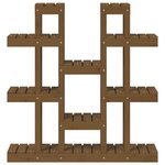 vidaXL Support à plantes Marron miel 104 5x25x109 5 cm Bois massif pin