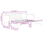vidaXL Lit de jour avec lit gigogne gris clair 90x190 cm velours