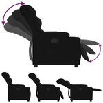 vidaXL Fauteuil inclinable Noir Tissu