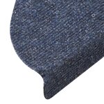 vidaXL Tapis autoadhésifs de marches 5 Pièces Bleu 56x17x3 cm Aiguilleté