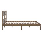 vidaXL Cadre de lit sans matelas Marron miel Bois pin massif 200x200cm