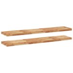 vidaXL Étagères flottantes 2 Pièces 120x30x4 cm acacia massif à l'huile