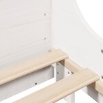 vidaXL Lit bibliothèque sans matelas blanc 180x200 cm bois massif
