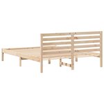 vidaXL Cadre de lit Marron 150 x 200 cm Bois massif en pin