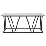 vidaXL Table basse Gris 100 x 50 x 40 cm Bois d'ingénierie et métal