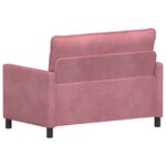 vidaXL Canapé Rose 126 x 81 x 87 5 cm Velours