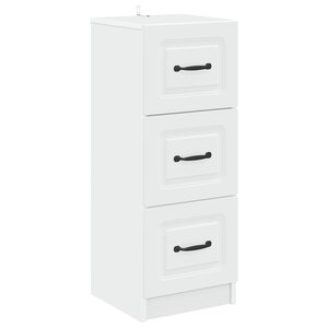 vidaXL Armoire à tiroirs Blanc 33 x 34 5 x 87 cm Bois d'ingénierie