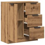 vidaXL Buffet chêne artisanal 60x30x70 cm bois d'ingénierie