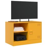 vidaXL Meubles TV 2 Pièces jaune moutarde 67x39x44 cm acier