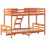 vidaXL Lit superposé sans matelas 80x200/120x200 cm bois massif