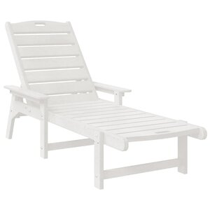 vidaXL Mobilier de jardin lounge 2 Pièces Blanc 53 x 195.5 x 30cm
