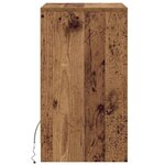 vidaXL Armoire de chevet LED 2 Pièces Bois ancien 38 x 34 x 61 cm