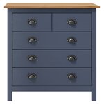 vidaXL Buffet Hill Gris 79x40x80 cm Bois de pin solide
