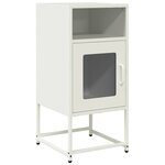vidaXL Table de chevet blanc 36x39x78 cm acier laminé à froid