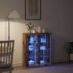 vidaXL Buffet LED Bois ancien 41 x 37 x 100 cm Bois d'ingénierie