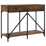 vidaXL Table console chêne fumé 100x39x78 5 cm bois d'ingénierie