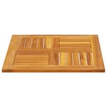 vidaXL Dessus de table 60x60x2 cm carré bois massif d'acacia