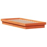 vidaXL Cadre de lit à LED sans matelas 90x190 cm bois massif