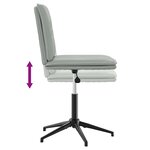 vidaXL Chaise à manger Gris clair Velours