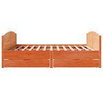 vidaXL Cadre de lit sans matelas cire marron 180x200cm bois pin massif