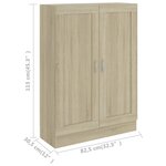 vidaXL Bibliothèque Chêne sonoma 82 5x30 5x115 cm Bois d'ingénierie