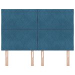 vidaXL Tête de lit en velours bleu marine design en diamant - 140 cm