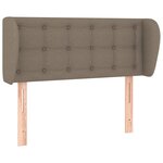 vidaXL Tête de lit avec oreilles Taupe 83x23x78/88 cm Tissu