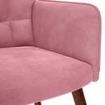 vidaXL Chaise de relaxation Rose Velours
