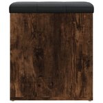vidaXL Banc de rangement chêne fumé 42x42x45 cm bois d'ingénierie