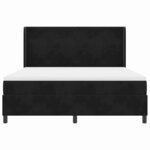 vidaXL Lit à ressorts avec matelas Noir 180 x 200 cm Velours