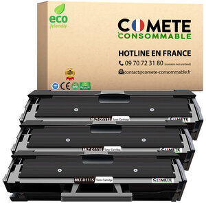 D111s - 3 toners compatibles Samsung D11s MLT-D111s 111s Noir - Entreprise française - pour samsung xpress m2026 m2026w m2070 m2070w m2020w m2022w m2022 m2020 m2070fw…