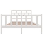 vidaXL Cadre de lit sans matelas blanc bois massif 120x200 cm