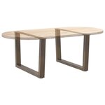 vidaXL Pieds de table basse en forme de V  2 pièces  acier naturel  70 x (42-43 3) cm