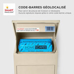 Boîte à colis moyenne 1 porte Beige à accès frontal Acier galvanisé SMART PARCEL BOX™