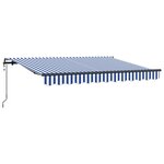 vidaXL Auvent Rétractable Bleu 250 x 200 cm tissu