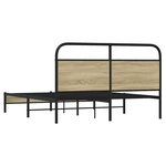 vidaXL Cadre de lit sans matelas 160x200 cm chêne sonoma