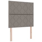 vidaXL Lit à Ressorts avec matelas Taupe 100 x 200 cm tissu