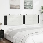 vidaXL Coussin de tête de lit Zadar blanc et noir 193 cm similicuir