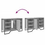 vidaXL Armoire lavabo de salle de bain sonoma gris 91x35x60 cm