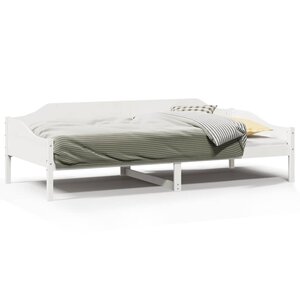 vidaXL Cadre de lit sans matelas blanc 90x190 cm bois de pin massif