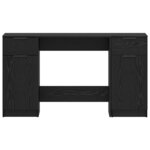 vidaXL Bureau Chêne noir 133 x 50 x 75 cm Bois d'ingénierie