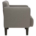 vidaXL Canapé-chaise accoudoirs gris clair 54 cm tissu velours côtelé