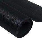 vidaXL Tapis de sol Noir 1 x 2 m Caoutchouc
