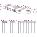 vidaXL Matelas en Mousse Extensible 80 x 200 cm Blanc