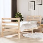 vidaXL Cadre de lit 75x190 cm Petit simple Bois massif