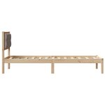 vidaXL Cadre de lit avec tête de lit Taupe 80 x 200 cm Pin massif