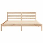 vidaXL Cadre de lit avec tête de lit Marron 200 x 200 cm Pin massif