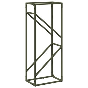 vidaXL Portant de bois chauffage vert olive 40x25x100 cm