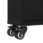vidaXL Chariot de Rangement Étroit Chêne noir 48 x 13 x 68 cm