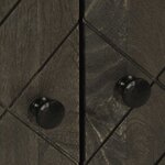 vidaXL Buffet noir 60x33x75 cm bois massif de manguier